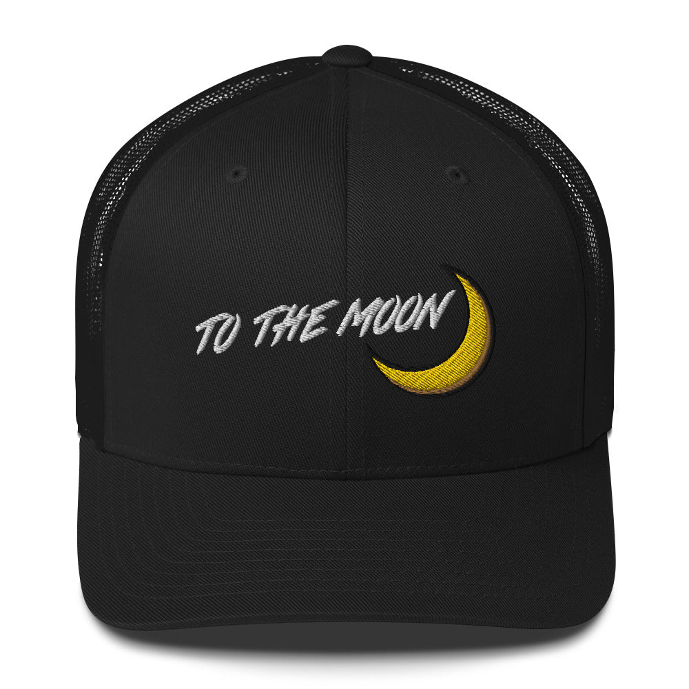 To The Moon Crypto Tokens Coins NFT Trucker Cap Snapback Hat