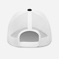 Navy trucker hat featuring Cult Classic White Gen X embroidered artwork, product image 3