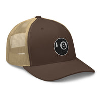 trucker hat featuring 8 Ball Pool Billiards Embroidered Retro embroidered artwork, product image 16