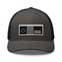 trucker hat featuring Classic 80's Game Controller Embroidered Retro embroidered artwork, product image 10