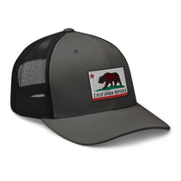 trucker hat featuring California U.S. State Flag Embroidered Retro embroidered artwork, product image 10
