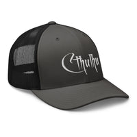 trucker hat featuring White Call of Cthulhu Great Old Ones embroidered artwork, product image 10