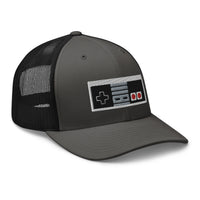 trucker hat featuring Classic 80's Game Controller Embroidered Retro embroidered artwork, product image 11