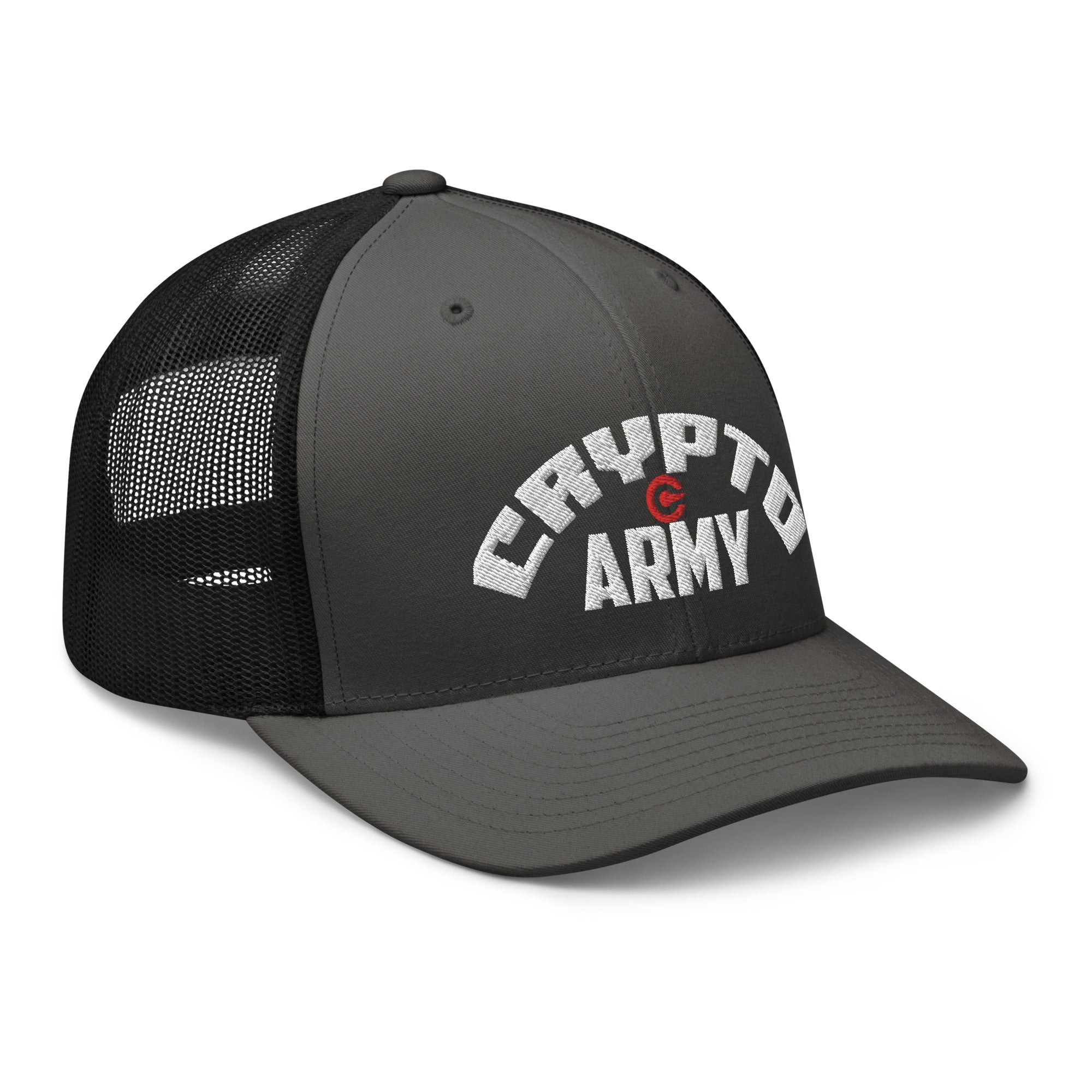 Crypto Army Curved Cryptocurrency Symbol Trucker Cap Snapback Hat