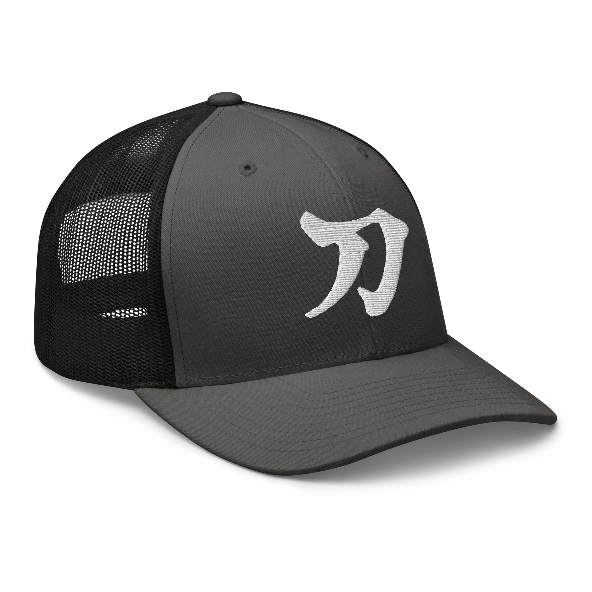 Sword Japanese Kanji Symbol Letter Embroidered Trucker Cap Snapback Hat