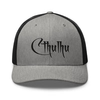 trucker hat featuring Black Call of Cthulhu Great Old Ones embroidered artwork, product image 15