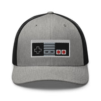 trucker hat featuring Classic 80's Game Controller Embroidered Retro embroidered artwork, product image 16