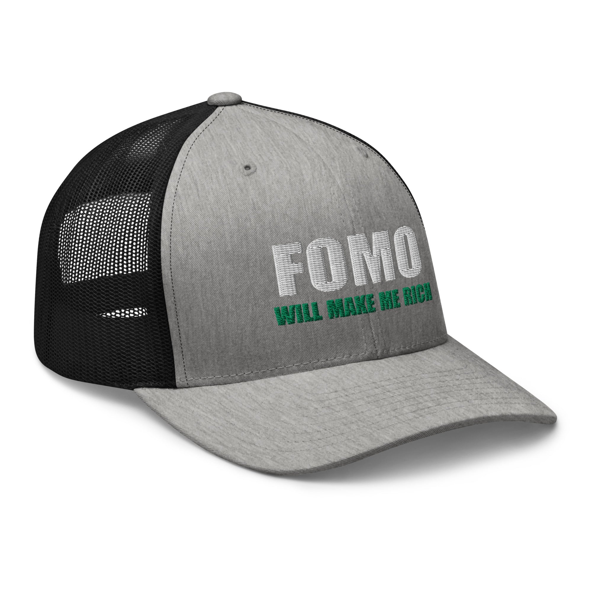 FOMO In Crypto Will Make Me Rich Bitcoin Bull Run Trucker Cap Snapback Hat