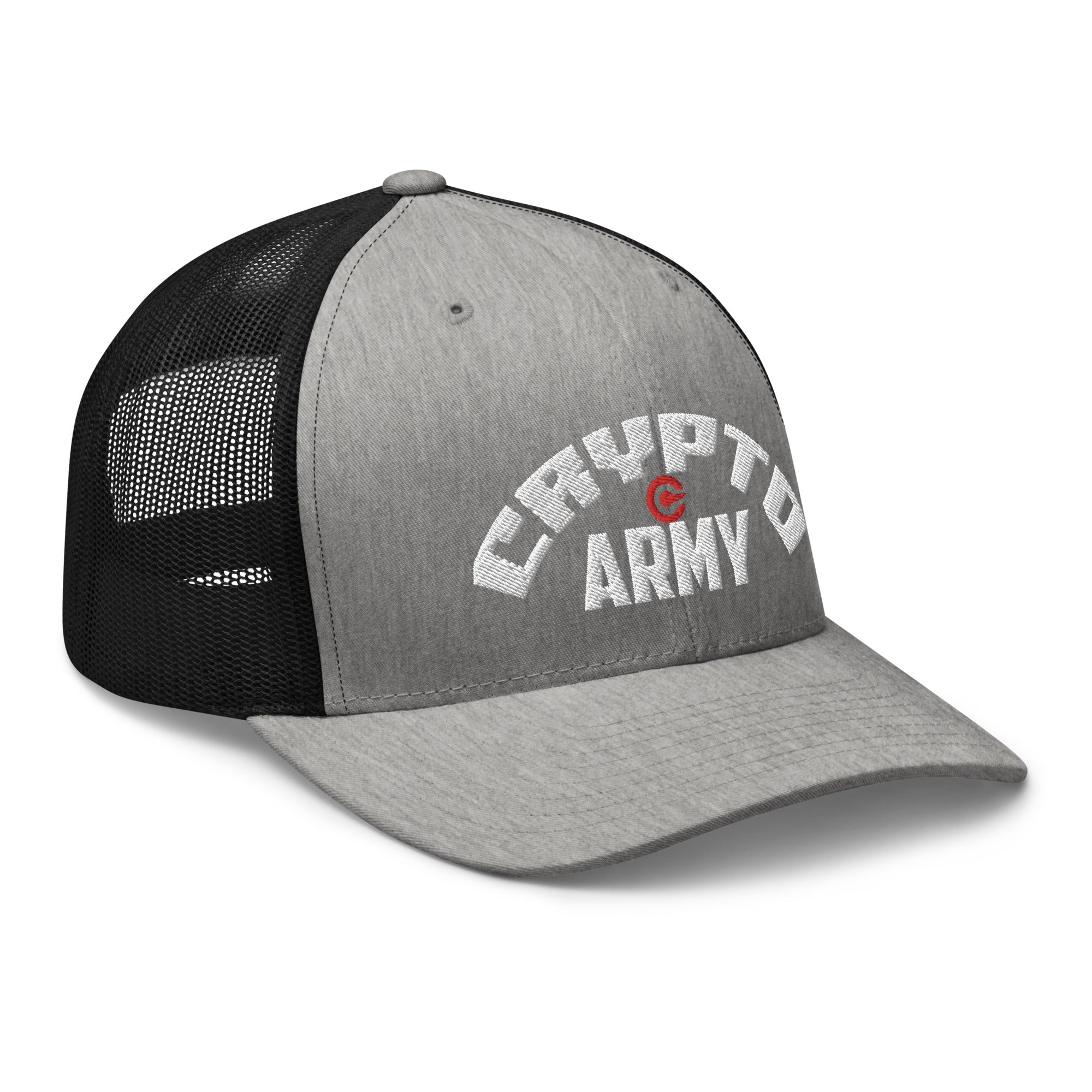 Crypto Army Curved Cryptocurrency Symbol Trucker Cap Snapback Hat