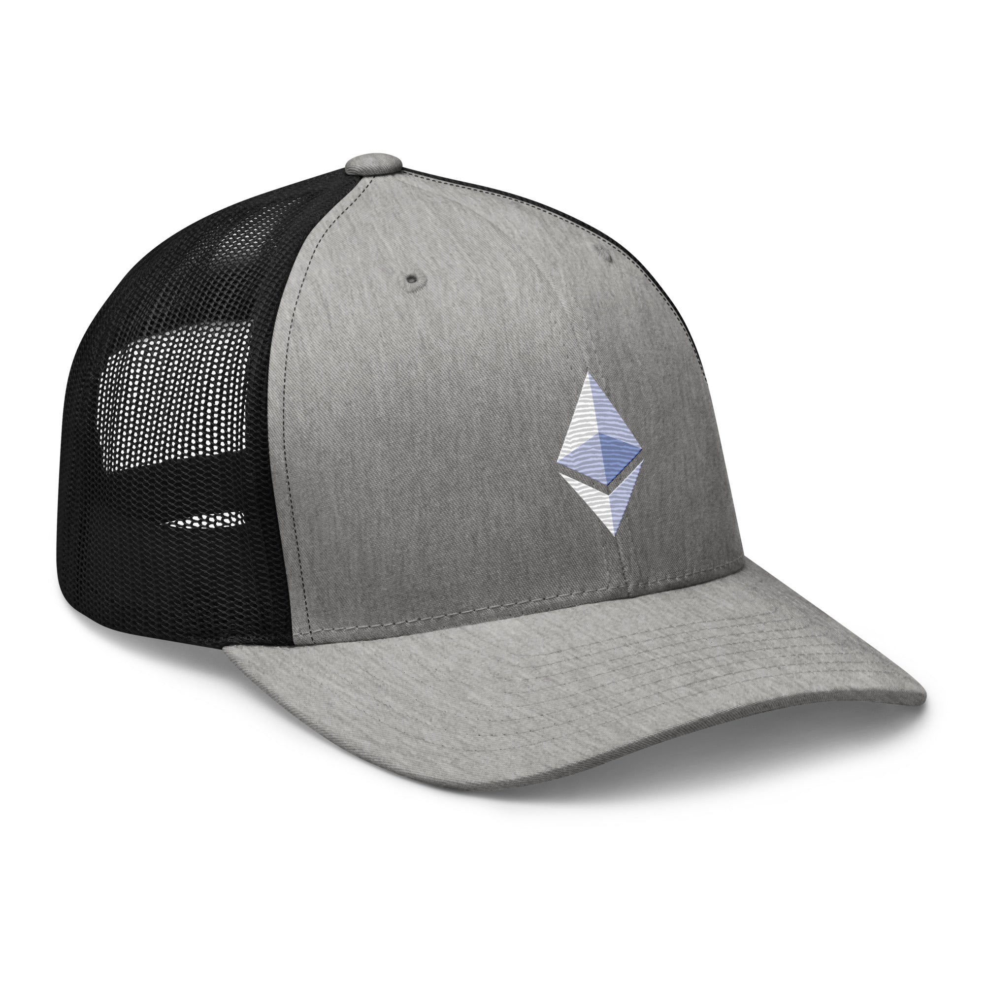 ETH Ethereum Cryptocurrency Symbol Trucker Cap Snapback Hat