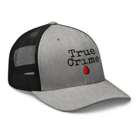 trucker hat featuring True Crime Blood Drop embroidered artwork, product image 8