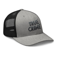 Black trucker hat featuring Detective Style embroidered artwork, product image 1