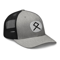 trucker hat featuring Othala Rune embroidered artwork, product image 8