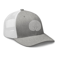 trucker hat featuring Ancient Labyrinth Maze Symbol embroidered artwork, product image 9