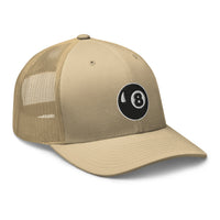 trucker hat featuring 8 Ball Pool Billiards Embroidered Retro embroidered artwork, product image 24