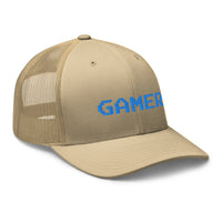 trucker hat featuring 8 Bit Gamer Embroidered Retro embroidered artwork, product image 24