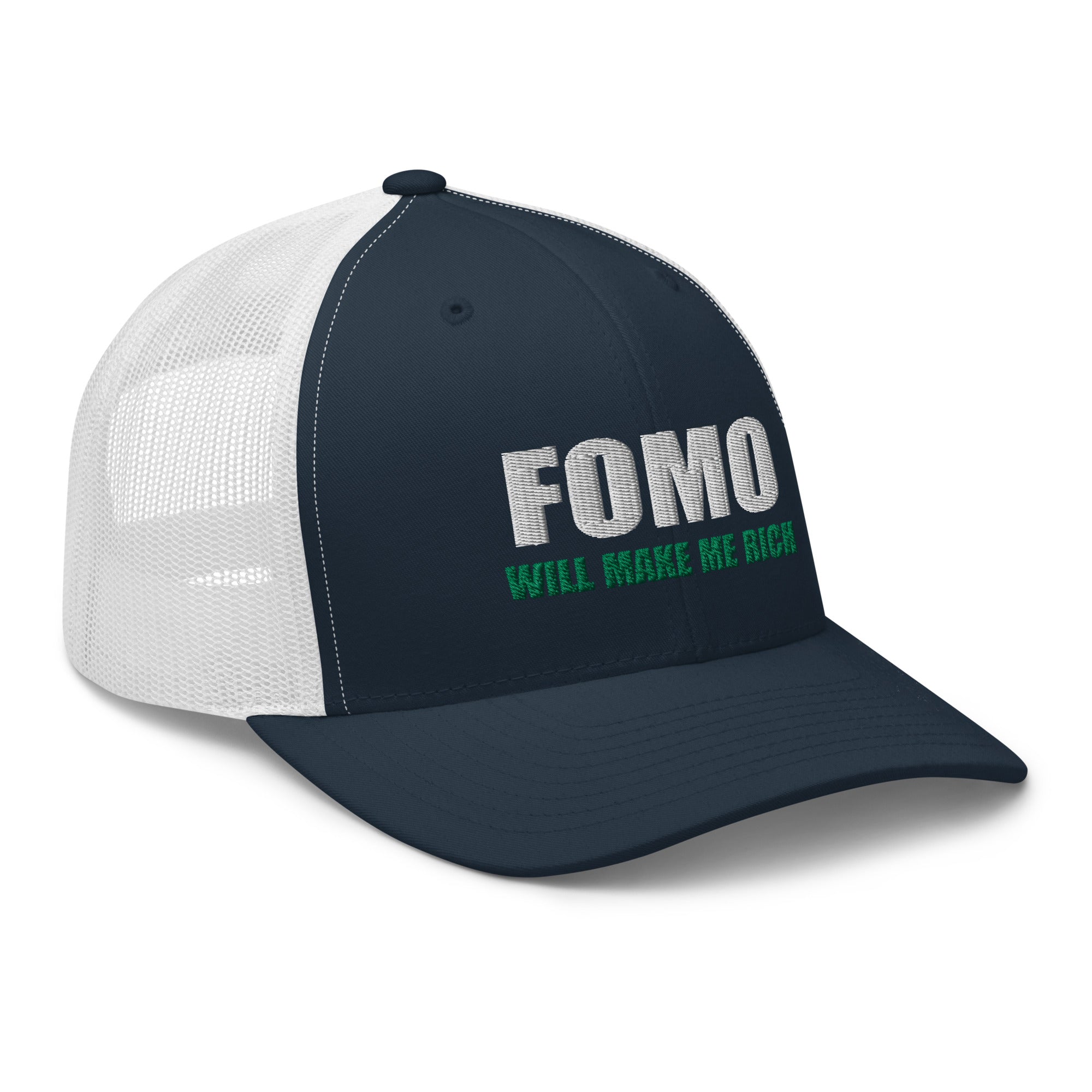 FOMO In Crypto Will Make Me Rich Bitcoin Bull Run Trucker Cap Snapback Hat