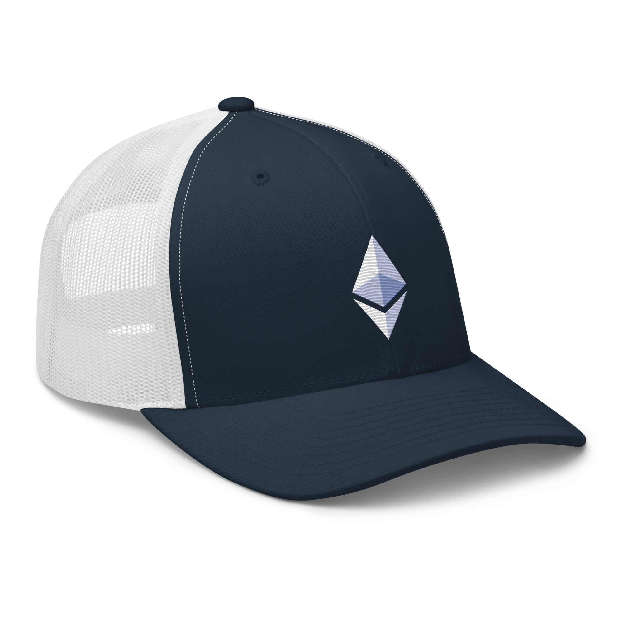 ETH Ethereum Cryptocurrency Symbol Trucker Cap Snapback Hat