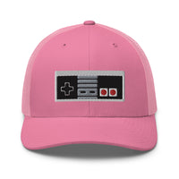 trucker hat featuring Classic 80's Game Controller Embroidered Retro embroidered artwork, product image 14
