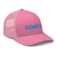 trucker hat featuring 8 Bit Gamer Embroidered Retro embroidered artwork, product image 20
