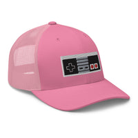 trucker hat featuring Classic 80's Game Controller Embroidered Retro embroidered artwork, product image 15