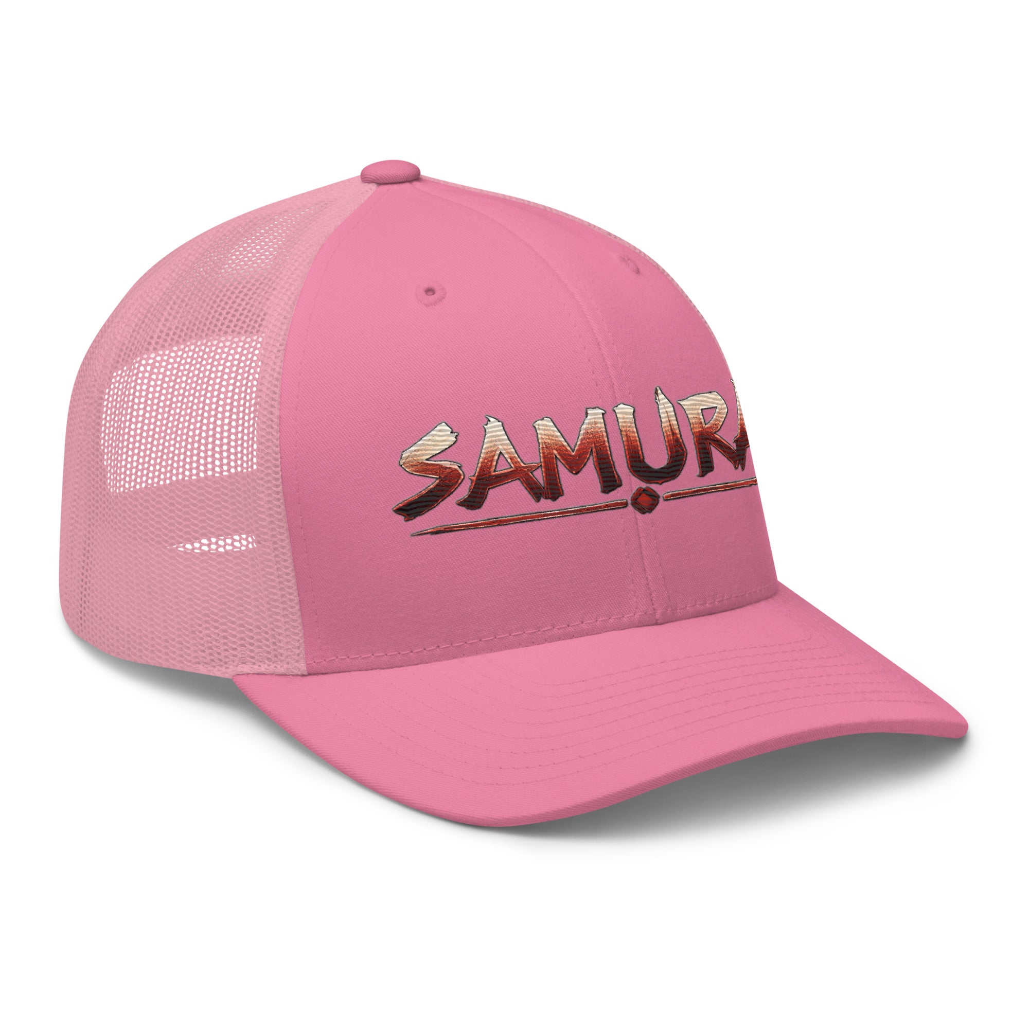 Anime Samurai Warrior Embroidered Trucker Cap Snapback Hat