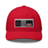trucker hat featuring Classic 80's Game Controller Embroidered Retro embroidered artwork, product image 12