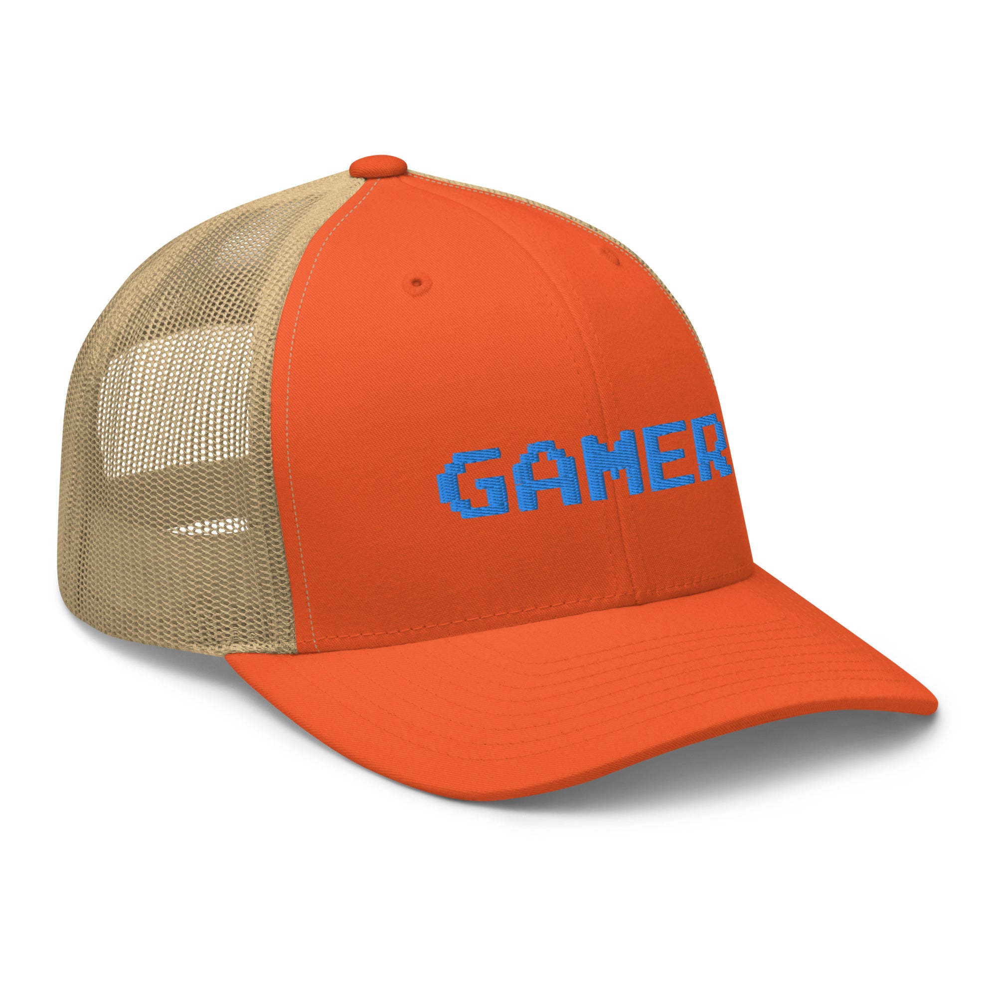 8 Bit Gamer Embroidered Retro Trucker Cap Snapback Hat
