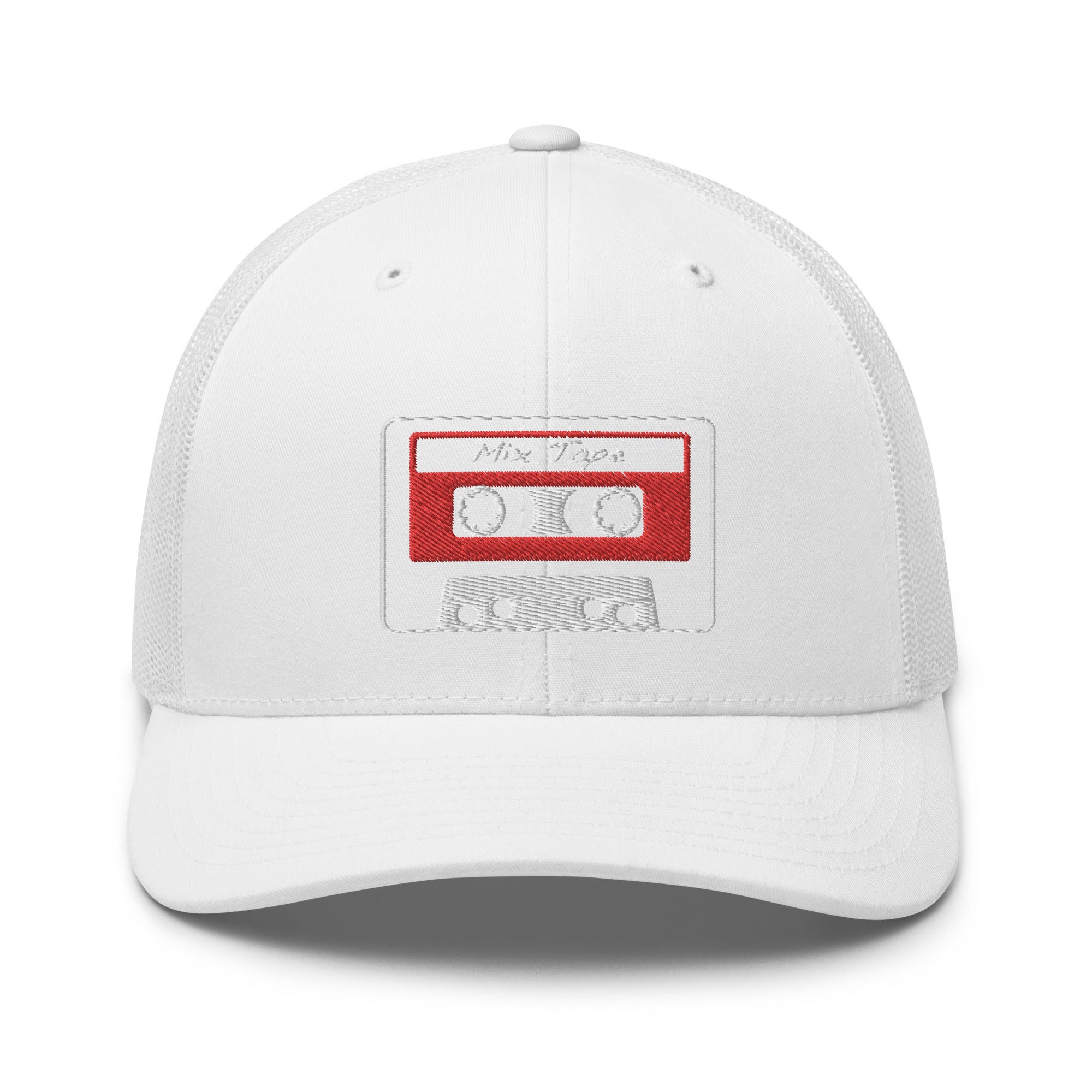 80's Style Retro Cassette Mix Tape Embroidered Retro Trucker Cap Snapback Hat