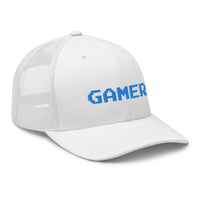 trucker hat featuring 8 Bit Gamer Embroidered Retro embroidered artwork, product image 28