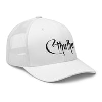 trucker hat featuring Black Call of Cthulhu Great Old Ones embroidered artwork, product image 18