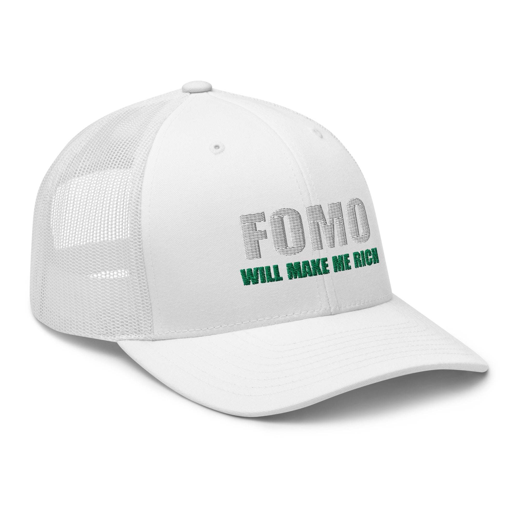 FOMO In Crypto Will Make Me Rich Bitcoin Bull Run Trucker Cap Snapback Hat