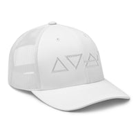 trucker hat featuring Fire Water Wind Earth The Four Elements of Matter embroidered artwork, product image 10