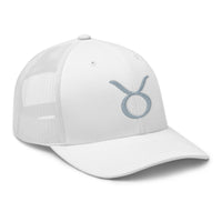 trucker hat featuring Zodiac Sign Taurus embroidered artwork, product image 10
