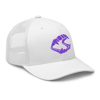trucker hat featuring Purple Vampire Novelty Fangs embroidered artwork, product image 10