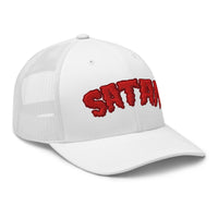 trucker hat featuring Satan Blood Drip embroidered artwork, product image 10