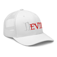 trucker hat featuring The Devil Is Evil embroidered artwork, product image 10