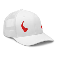 trucker hat featuring Red Devil Horns embroidered artwork, product image 10