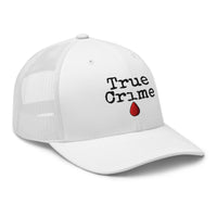 trucker hat featuring True Crime Blood Drop embroidered artwork, product image 9