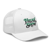 trucker hat featuring Freak Show Horror Carnival embroidered artwork, product image 9