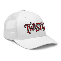 trucker hat featuring Twisted Horror Carnival embroidered artwork, product image 9