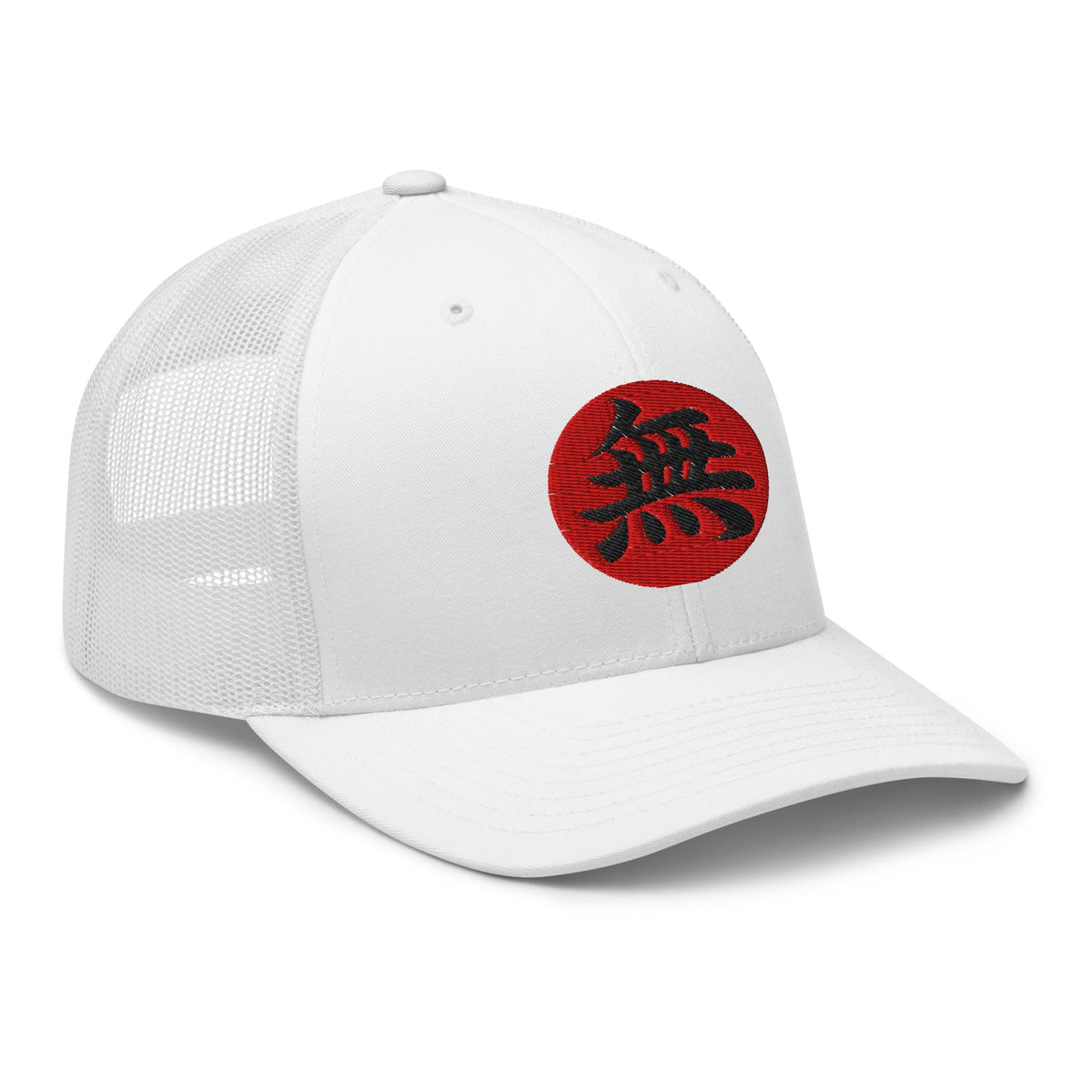 trucker hat featuring Void Kanji 無 (Mu) Trucker embroidered artwork, product image 9
