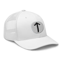 trucker hat featuring Tiwaz Rune embroidered artwork, product image 9