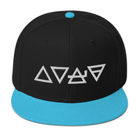 Fire Water Wind Earth The Four Elements of Matter Embroidered Flat Bill Cap embroidered snapback hat, product image 13