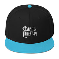 Carpe Noctem Seize The Night Vampire Embroidered Flat Bill Cap embroidered snapback hat, product image 13