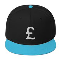 The British Pound Sterling Symbol Money Currency Embroidered Flat Bill Cap embroidered snapback hat, product image 13