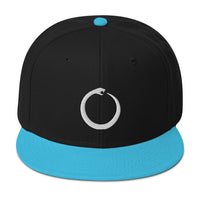 Ouroboros Snake Eating Tail Alchemy Symbol Embroidered Flat Bill Cap embroidered snapback hat, product image 13