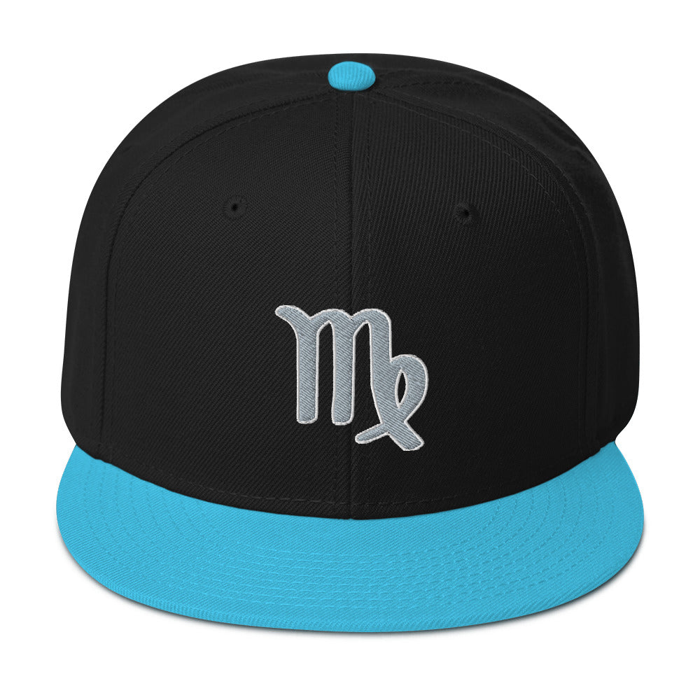 Zodiac Sign Virgo Embroidered Flat Bill Cap Snapback Hat Astrology Horoscope