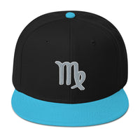 Zodiac Sign Virgo Embroidered Flat Bill Cap embroidered snapback hat, product image 13