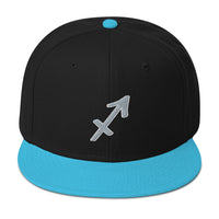 Zodiac Sign Sagittarius Embroidered Flat Bill Cap embroidered snapback hat, product image 13